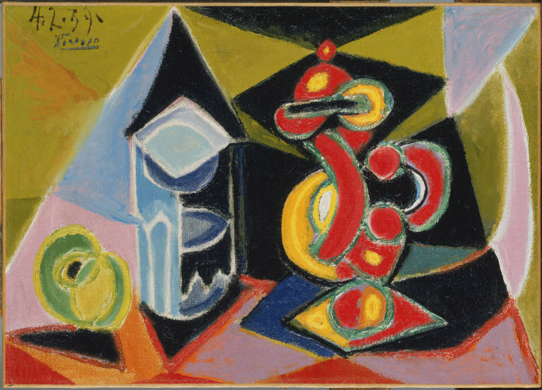 Picasso 1939 Still Life with Glass and Fruit